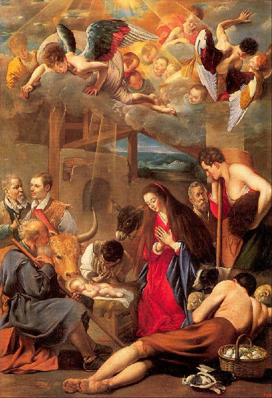 Maino, Juan Bautista del Adoration of the Shepherds France oil painting art